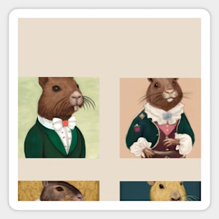 Royal Capybara Portraits Magnet